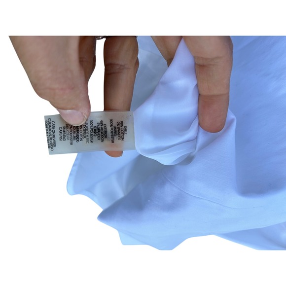 Calvin Klein White Off Shoulder Dress, Fit and Flare, Size 4 - Picture 4 of 6